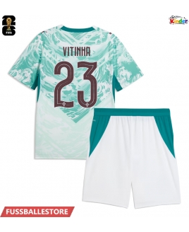 Günstige Portugal Vitinha #23 Auswärts Trikotsatzt Kinder WM 2026 Kurzarm (+ Kurze Hosen)